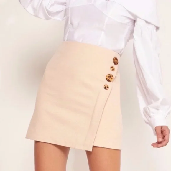 Finders Keepers Tia Button Detail Wrap Skirt Size S - Picture 1 of 10